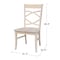 International Concepts Set of 2 Milano Chairs with Wood Seats, Unfinished C-316P - alternate 4